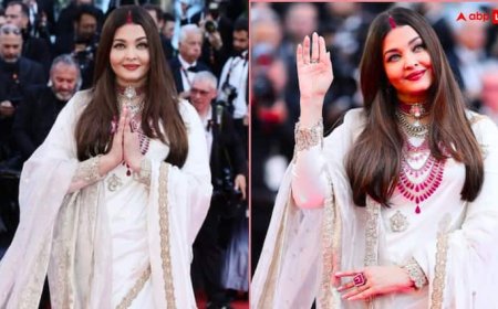 Aishwarya Cannes Look: बनारसी साड़ी-सिंदूर लगाए कांस में इठलाई ऐश्वर्या राय बच्चन, यूजर्स बोले- लंबे समय बाद अच्छे कपड़ों में देखा