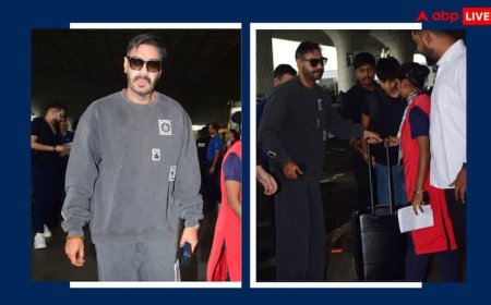 बेटे Yug के साथ एयरपोर्ट पर स्पॉट हुए Ajay Devgn, स्टाइल लुक में ‘सरदार’ ने दिखाया स्वैग