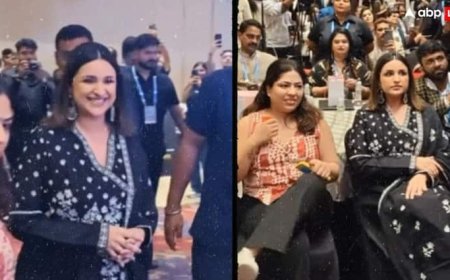 प्रेग्नेंसी अनाउंसमेंट के बाद पहली बार स्पॉट हुईं परिणीति चोपड़ा, ब्लैक अनारकली सूट में लूटी लाइमलाइट